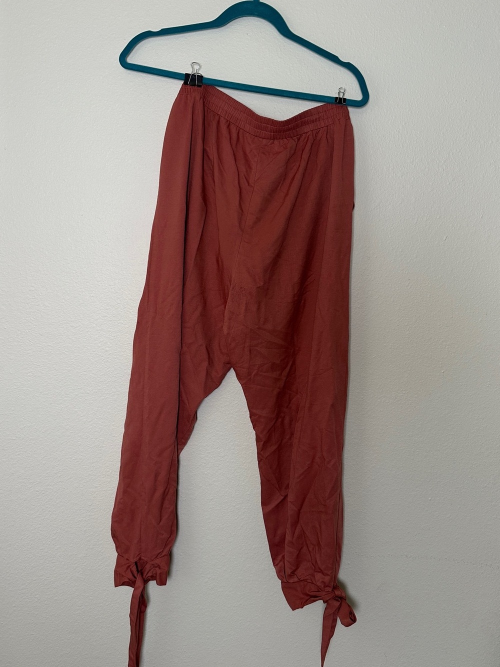 Lulu's Men's Tie-Hem Joggers in Terracotta
